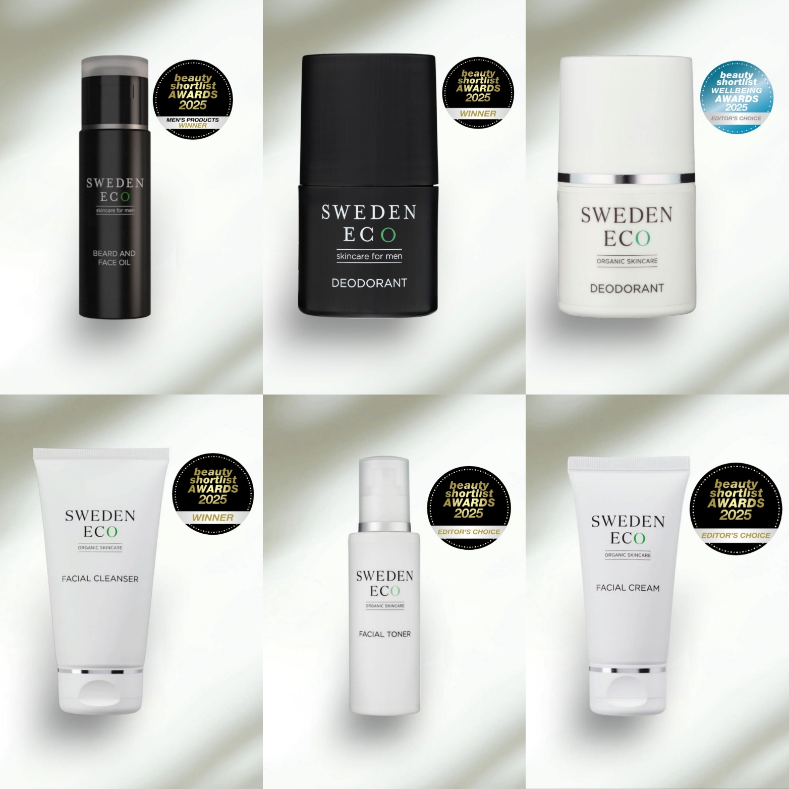 Sweden Eco wins 7 prices i The Beauty Short List Awards 2025